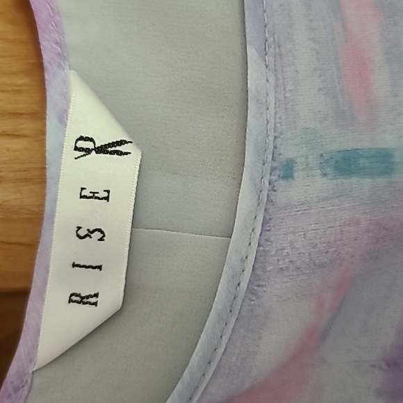 Riser Watercolor Pastel Spaghetti Strap Dress - Picture 3 of 6